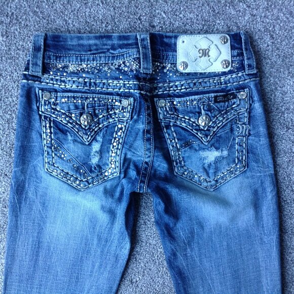 ⭐MISS ME “SIGNATURE SKINNY” DENIM JEANS in Medium Wash, size 25⭐ - Picture 5 of 9